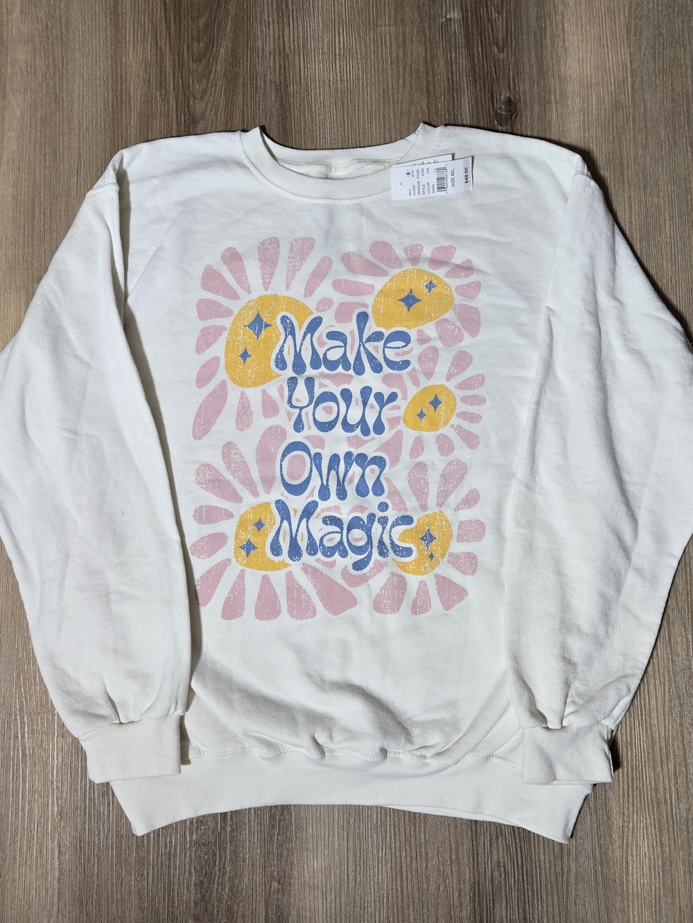 Golden Hour Cream Graphic Crewneck Sweatshirt